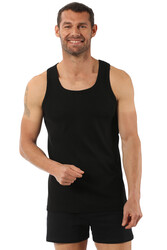 Özkan 0058 6'lı Paket Erkek %100 Pamuklu Ribana Esnek Rahat Sırtı Çapraz Sporcu Rambo Kalın Askılı Atlet - Thumbnail