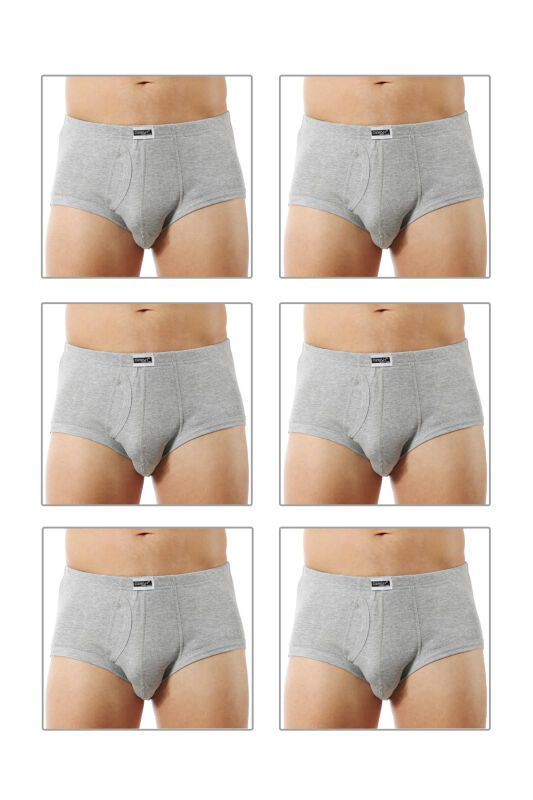 Özkan 0117 6'lı Paket Erkek Pamuklu Ribana Torbalı Esnek Yumuşak Rahat Slip Külot - 7