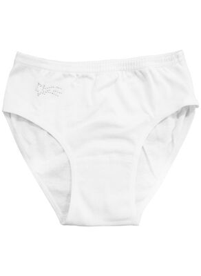 Özkan Underwear - Özkan 0840 6'lı Paket Kız Çocuk Pamuklu Ribana Taşlı Slip Külot (1)
