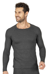 Özkan 11317 Erkek Termal Viskon Uzun Kollu Simit Yaka Body Fanila - Thumbnail