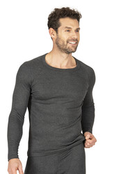 Özkan 11317 Erkek Termal Viskon Uzun Kollu Simit Yaka Body Fanila - Thumbnail