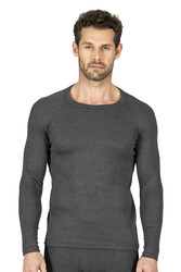 Özkan 11317 Erkek Termal Viskon Uzun Kollu Simit Yaka Body Fanila - Thumbnail