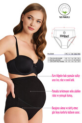 Özkan 23582 Kadın Pamuklu Likralı Yumuşak Esnek Süprem Hamile Lohusa Yüksek Bel Bato Külot - Thumbnail