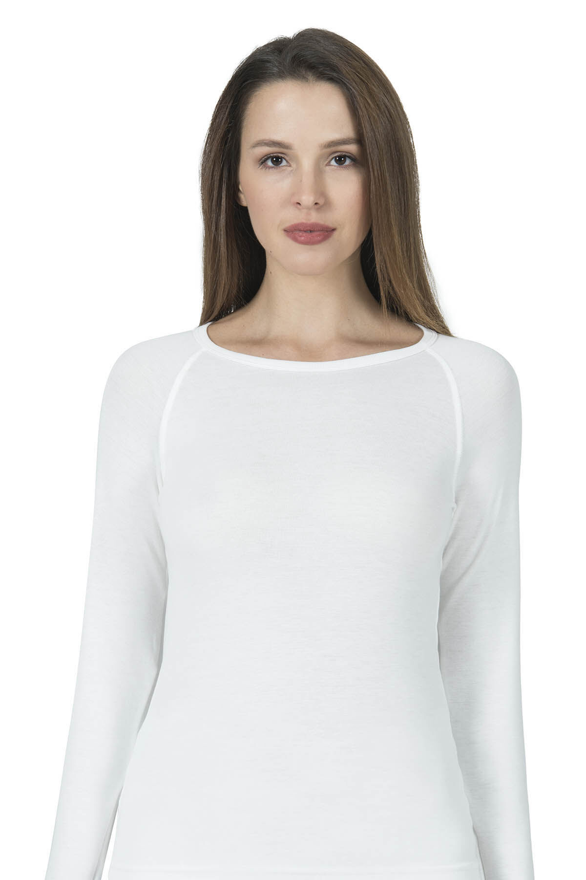 Özkan 23612 Kadın Viskon Uzun Kollu Yuvarlak Simit Yaka Termal İçlik Fanila