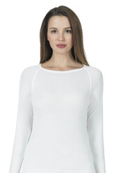 Özkan 23612 Kadın Viskon Uzun Kollu Yuvarlak Simit Yaka Termal İçlik Fanila - Thumbnail