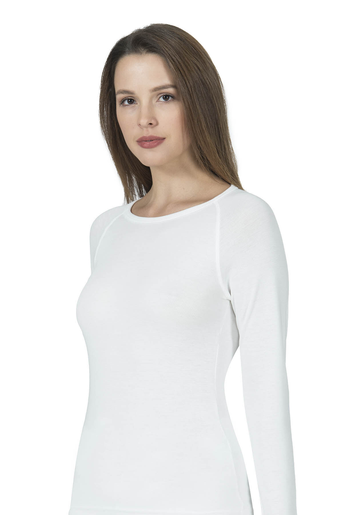 Özkan 23612 Kadın Viskon Uzun Kollu Yuvarlak Simit Yaka Termal İçlik Fanila