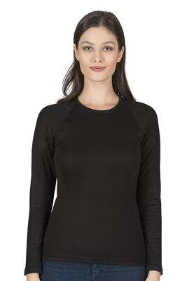 Özkan Underwear - Özkan 23612 Kadın Viskon Uzun Kollu Yuvarlak Simit Yaka Termal İçlik Fanila