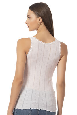 Özkan Underwear - Özkan 23493 Kadın Transferli Ribana Esnek Yumuşak Kalın Askılı Atlet (1)