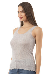 Özkan 23493 Kadın Transferli Ribana Esnek Yumuşak Kalın Askılı Atlet - Thumbnail