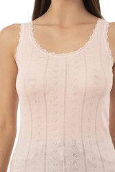 Özkan 23493 Kadın Transferli Ribana Esnek Yumuşak Kalın Askılı Atlet - Thumbnail