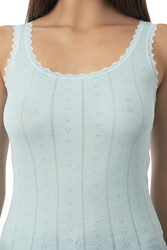 Özkan 23493 Kadın Transferli Ribana Esnek Yumuşak Kalın Askılı Atlet - Thumbnail