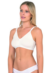 Kompedan 428 Kadın Pamuklu Esnek Rahat Balensiz Telsiz Dolgusuz Boş Kap Lohusa Emzirme Sütyeni - Thumbnail