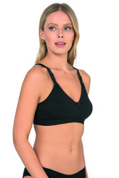 Kompedan 428 Kadın Pamuklu Esnek Rahat Balensiz Telsiz Dolgusuz Boş Kap Lohusa Emzirme Sütyeni - Thumbnail