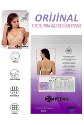 Kompedan 428 Kadın Pamuklu Esnek Rahat Balensiz Telsiz Dolgusuz Boş Kap Lohusa Emzirme Sütyeni - Thumbnail