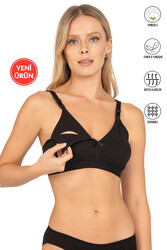 Kompedan 428 Kadın Pamuklu Esnek Rahat Balensiz Telsiz Dolgusuz Boş Kap Lohusa Emzirme Sütyeni - Thumbnail