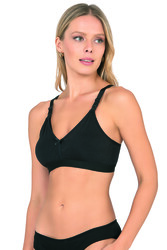 Kompedan 428 Kadın Pamuklu Esnek Rahat Balensiz Telsiz Dolgusuz Boş Kap Lohusa Emzirme Sütyeni - Thumbnail