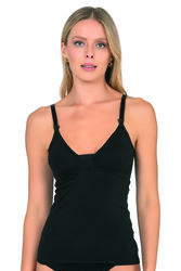 NBB 3050 Kadın Pamuklu İnce Askılı Boş Kap Desteksiz Balensiz Esnek Rahat Emzirme Atleti - Thumbnail