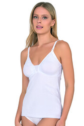 NBB 3050 Kadın Pamuklu İnce Askılı Boş Kap Desteksiz Balensiz Esnek Rahat Emzirme Atleti - Thumbnail