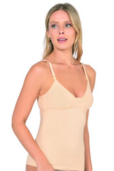 NBB 3050 Kadın Pamuklu İnce Askılı Boş Kap Desteksiz Balensiz Esnek Rahat Emzirme Atleti - Thumbnail