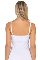 NBB 3050 Kadın Pamuklu İnce Askılı Boş Kap Desteksiz Balensiz Esnek Rahat Emzirme Atleti - Thumbnail