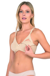 NBB 3581 Kadın Pamuklu Hamile Lohusa Esnek Yumuşak Desteksiz Balensiz Emzirme Sütyeni - Thumbnail