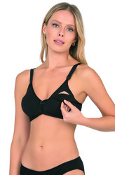 NBB 3581 Kadın Pamuklu Hamile Lohusa Esnek Yumuşak Desteksiz Balensiz Emzirme Sütyeni - Thumbnail