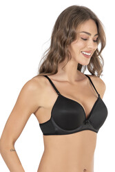 Nisan 001 Kadın Dolgulu Destekli Balenli Telli Kulaklı Basic Günlük Sütyen - Thumbnail