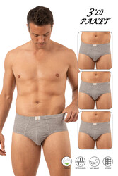 Özkan 0037 3'lü Paket Erkek %100 Pamuklu Penye Süprem Esnek Rahat Slip Külot - Thumbnail