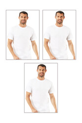 Özkan 0055 3'lü Paket Erkek %100 Pamuklu Süprem Esnek Rahat Kapalı Yaka Atlet Fanila - Thumbnail