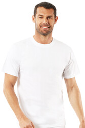 Özkan 0055 3'lü Paket Erkek %100 Pamuklu Süprem Esnek Rahat Kapalı Yaka Atlet Fanila - Thumbnail