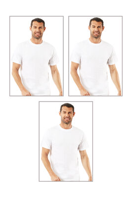 Özkan Underwear - Özkan 0055 3'lü Paket Erkek %100 Pamuklu Süprem Esnek Rahat Kapalı Yaka Atlet Fanila