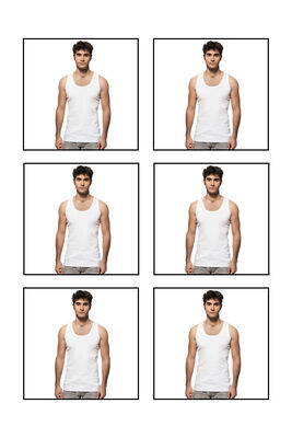 Özkan Underwear - Özkan 0113 6'lı Paket Erkek Çocuk Ribana %100 Pamuklu Garson Boy Esnek Rahat Kalın Askılı Atlet