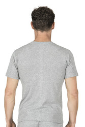 Özkan 0116 3'lü Paket Erkek Ribana Esnek Rahat Kapalı Yaka Yarım Kol Atlet Fanila - Thumbnail