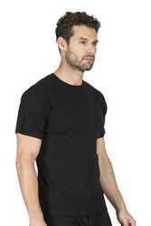 Özkan 0116 3'lü Paket Erkek Ribana Esnek Rahat Kapalı Yaka Yarım Kol Atlet Fanila - Thumbnail