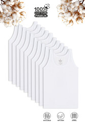 Özkan 0702 10'lu Paket Erkek Çocuk Garson Boy Seçenekli %100 Pamuklu Süprem Kumaş Atlet - Thumbnail