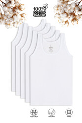 Özkan 0702 5'li Paket Erkek Çocuk Garson Boy Seçenekli %100 Pamuklu Süprem Kumaş Atlet - Thumbnail