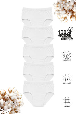 Özkan Underwear - Özkan 0710 5'li Paket Erkek Çocuk %100 Pamuklu Süprem Esnek Rahat Külot