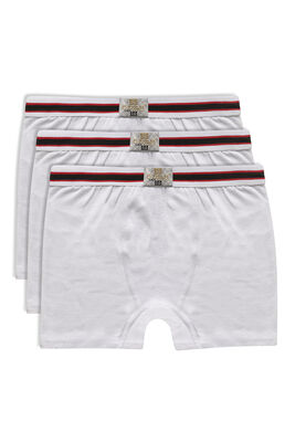 Özkan Underwear - Özkan 0711 3'lü Paket Erkek Çocuk %100 Pamuklu Esnek Yumuşak Boxer Şort
