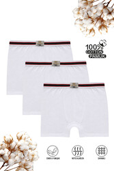 Özkan 0711 3'lü Paket Erkek Çocuk %100 Pamuklu Esnek Yumuşak Boxer Şort - Thumbnail