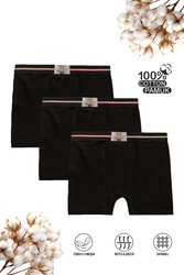 Özkan 0711 3'lü Paket Erkek Çocuk %100 Pamuklu Esnek Yumuşak Boxer Şort - Thumbnail