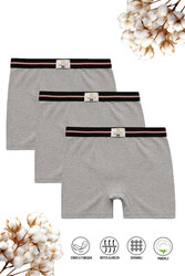 Özkan 0711 3'lü Paket Erkek Çocuk %100 Pamuklu Esnek Yumuşak Boxer Şort - Thumbnail