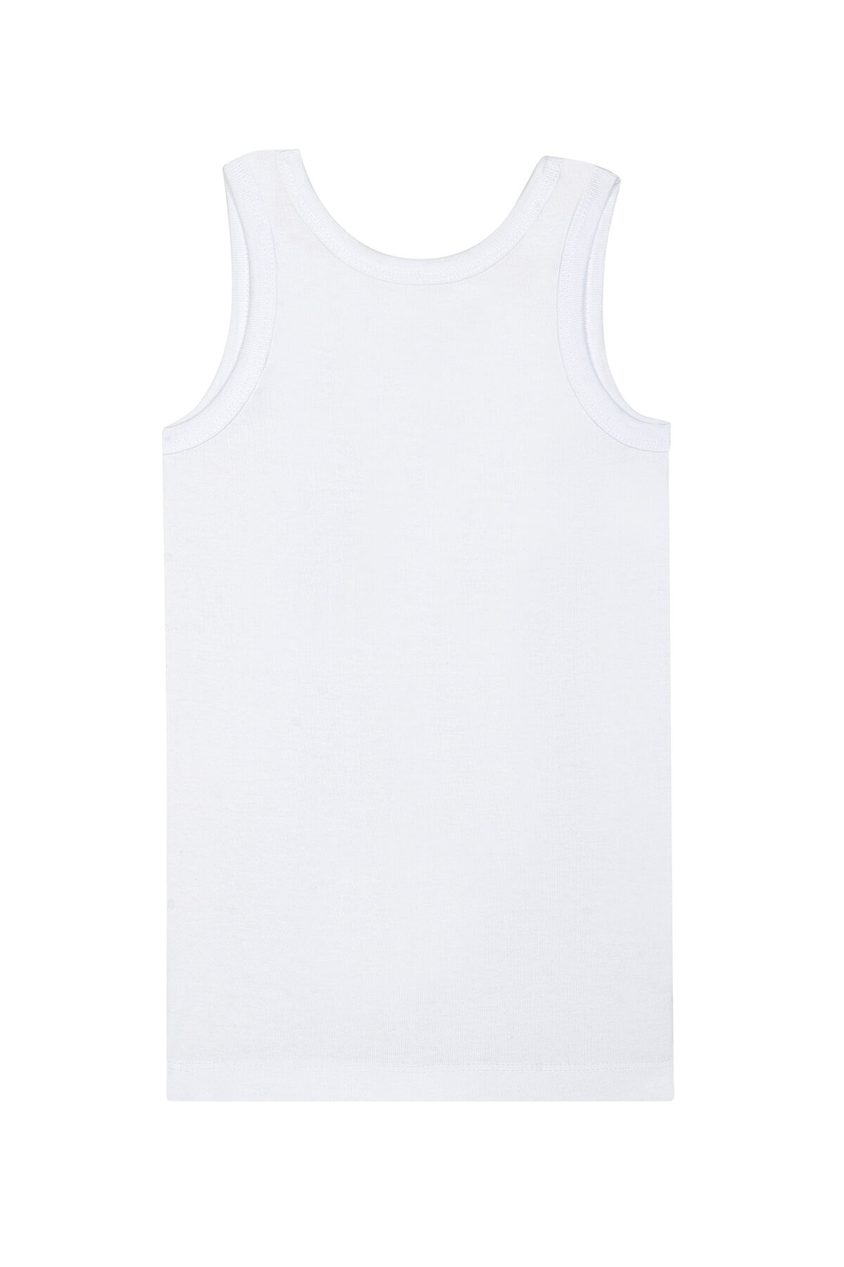 Özkan 0800 10'lu Paket Kız Çocuk Ribana %100 Pamuklu Esnek Rahat Kalın Askılı Yakası Brode Papatya Detaylı Atlet