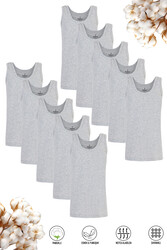 Özkan 0801 10'lu Paket Erkek Çocuk %100 Pamuklu Ribana Kumaş Esnek Rahat Atlet - Thumbnail