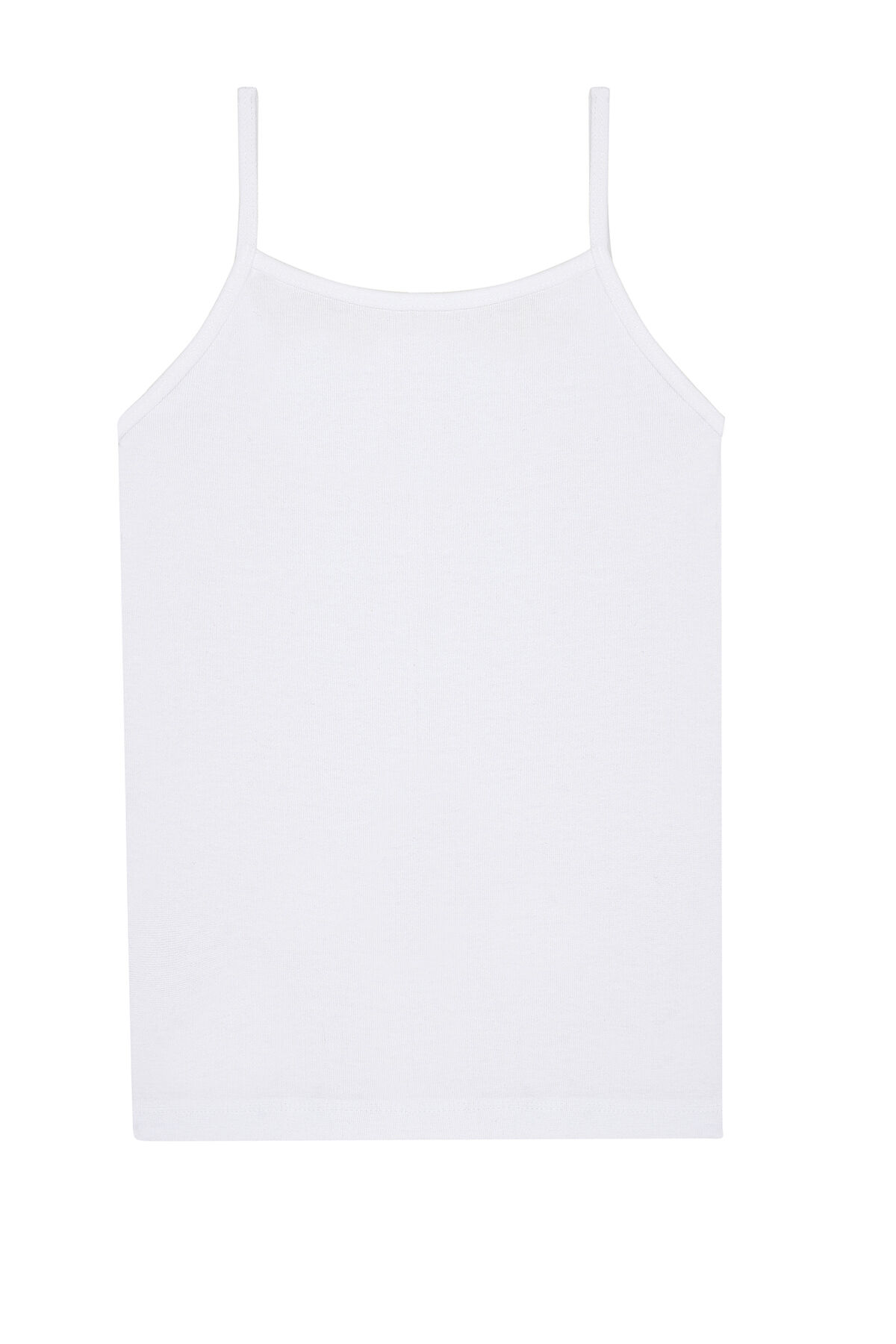 Özkan 0817 10'lu Paket Kız Çocuk %100 Pamuklu Ribana Esnek Rahat Önü Taşlı Ip Askılı Atlet