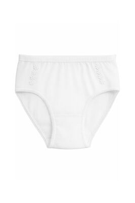 Özkan Underwear - Özkan 0825 10'lu Paket Kız Çocuk %100 Pamuklu Ribana Esnek Rahat Papatya Detaylı Külot (1)