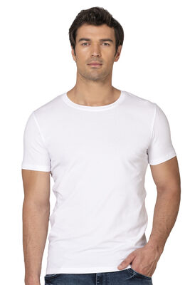 Özkan Underwear - Özkan 10265 Erkek %95 Pamuklu Likralı Esnek Rahat Kapalı Yaka Kısa Kollu T-Shirt Atlet Fanila