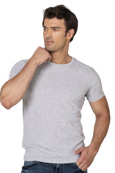 Özkan 10265 Erkek %95 Pamuklu Likralı Esnek Rahat Kapalı Yaka Kısa Kollu T-Shirt Atlet Fanila - Thumbnail