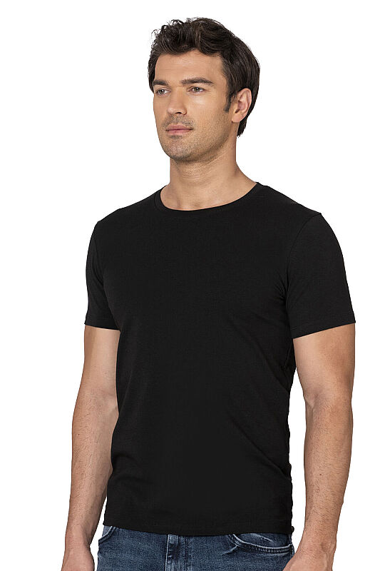 Özkan 10265 Erkek %95 Pamuklu Likralı Esnek Rahat Kapalı Yaka Kısa Kollu T-Shirt Atlet Fanila - 31