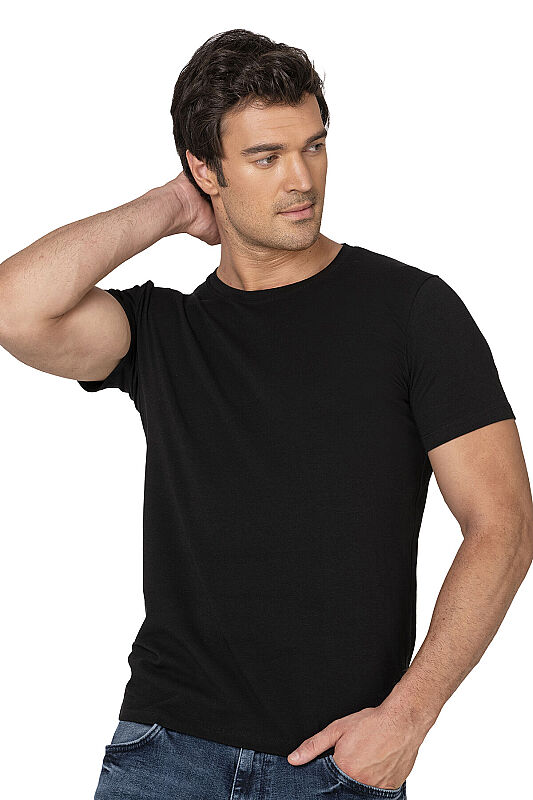 Özkan 10265 Erkek %95 Pamuklu Likralı Esnek Rahat Kapalı Yaka Kısa Kollu T-Shirt Atlet Fanila - 33