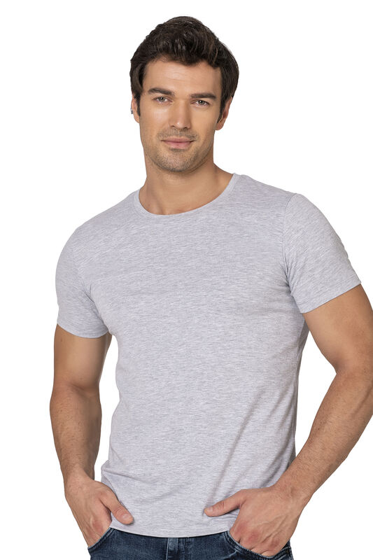 Özkan 10265 Erkek %95 Pamuklu Likralı Esnek Rahat Kapalı Yaka Kısa Kollu T-Shirt Atlet Fanila - 7